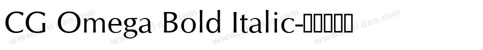 CG Omega Bold Italic字体转换